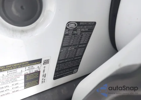 2020 Land Rover Range Rover Velar P250 S z USA, uszkodzony, nr VIN SALYB2EX6LA285034